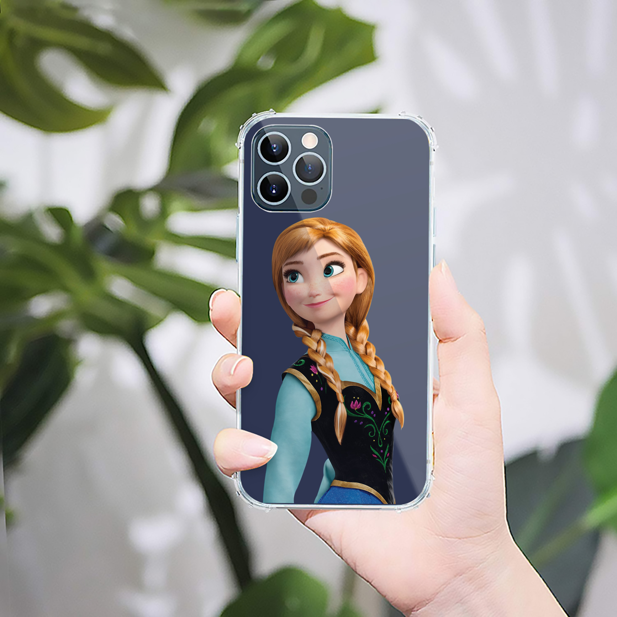 （画像用） アナと雪の女王 アンナ エルサ Frozen Anna Elsa 【iPhone 12シリーズ対応】透明スマホケース（クリアソフトケース）